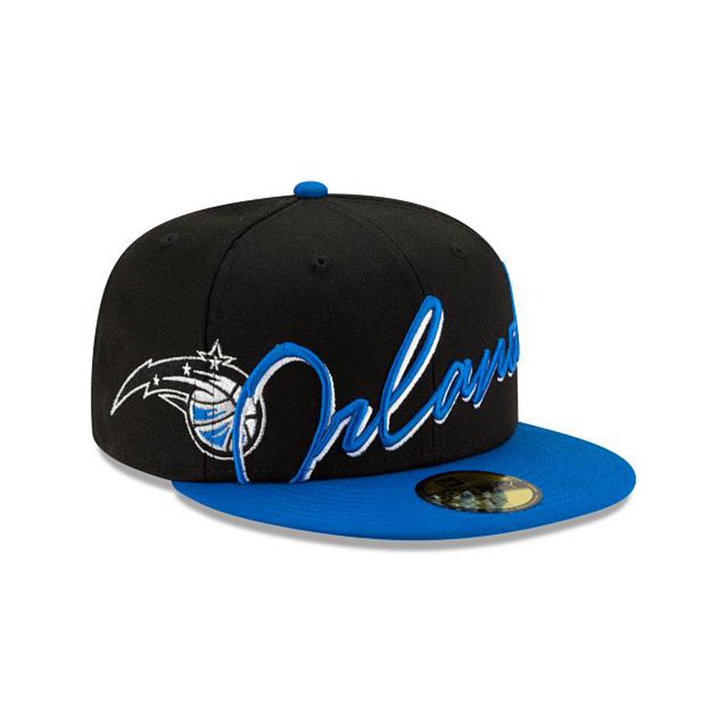 NBA Orlando Magic Cursive 59Fifty Fitted (TIC0511) - Black New Era Caps